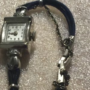 Vintage 1950s Rare Omer Solid 14K Diamond Watch